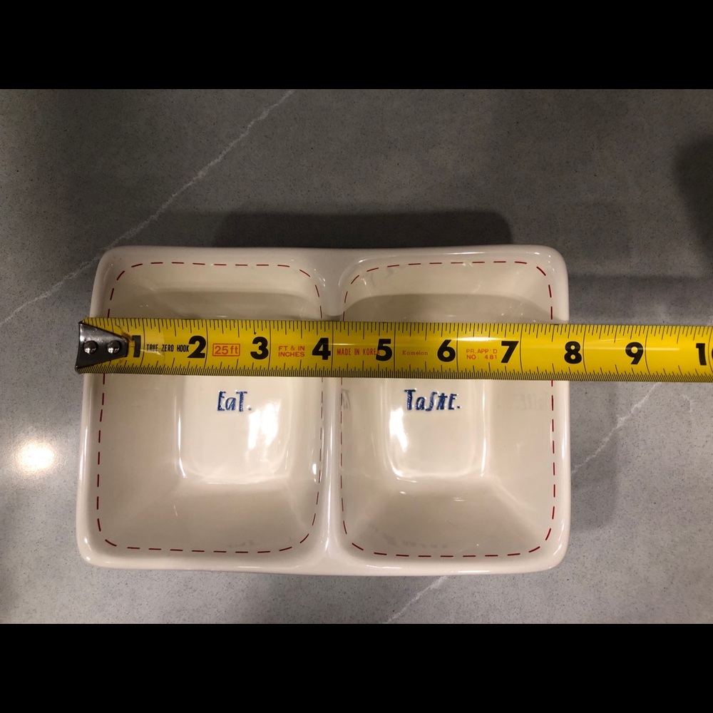 NEW Rae Dunn “Eat Taste” Divided Dish - Picture 4 of 8